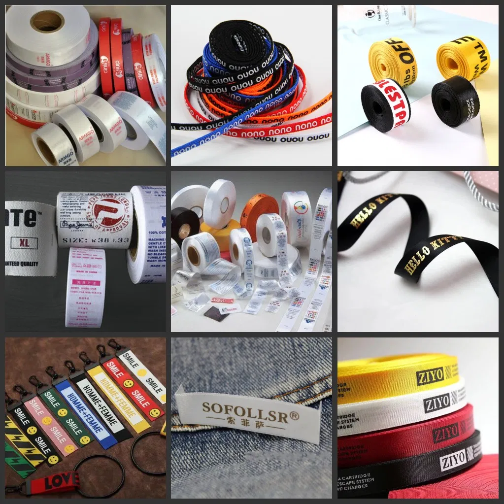 (JR-1221) 1 Year Warranty 3 Colors Automatic Cloth Trademark Printer Wash Care Polyester Satin Flexo Label Printing Machine