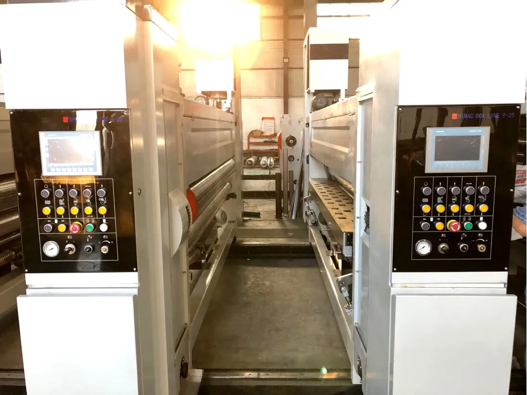 1224 Flexo Printer Slotter Die Cutter Fold Gluer Box Inline Machine; Vacuum Transfer Printing Box