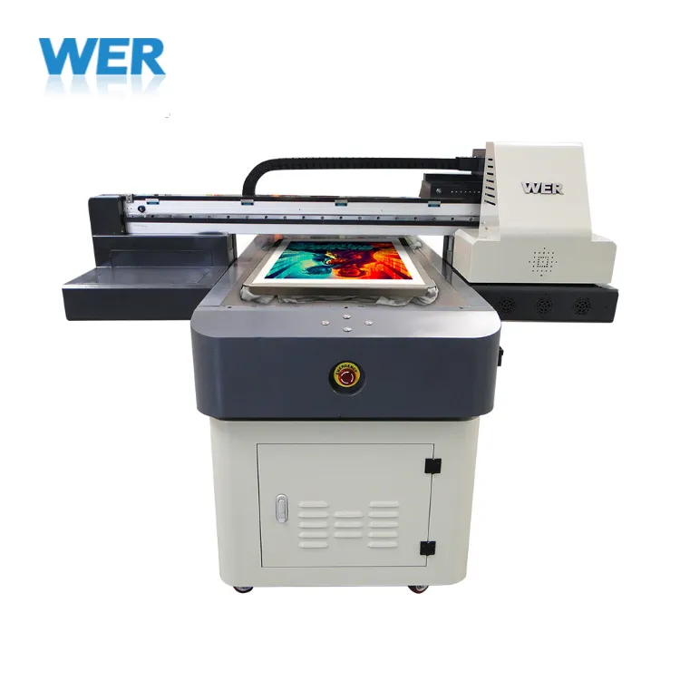 A1 60*90cm High Speed Best Digital Flatbed Direct to Garment T-Shirt Printer Wer-ED6090t
