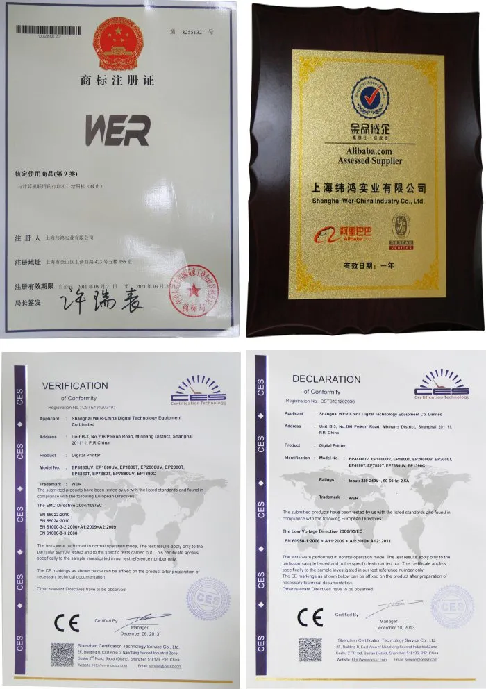 DTG Direct to Garment Printer Wer-ED6090t for White and Dark T-Shirt