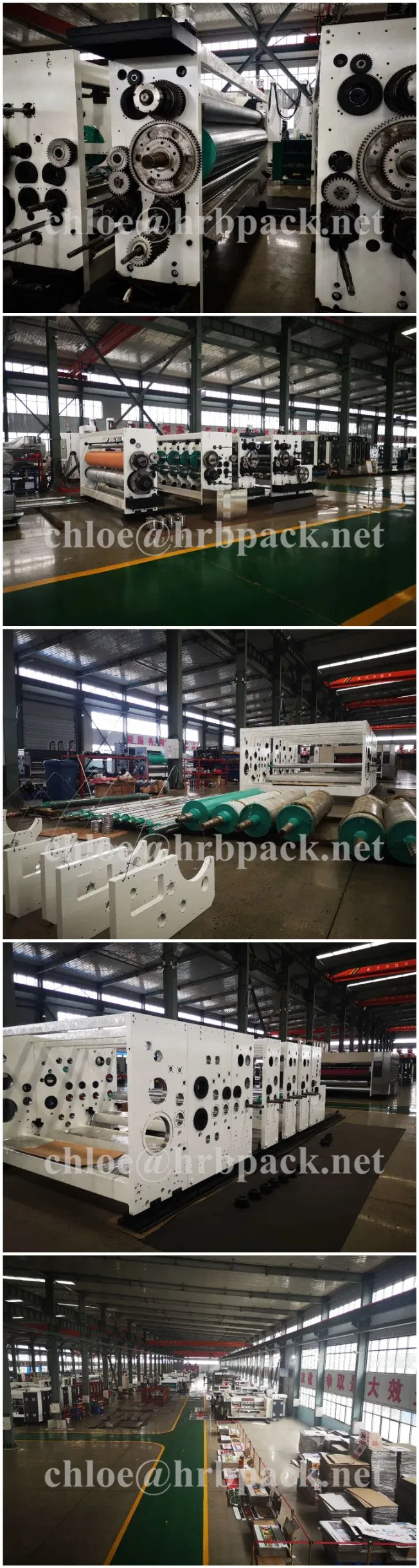 Flexo 4 Color Printer Fold Gluer Box Inline; Printing Slotting Fold Gluing Carton Box Machine