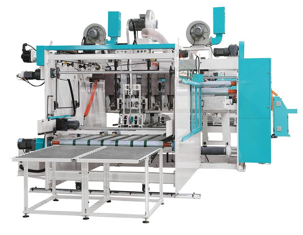 Flexo 4 Color Printer Fold Gluer Box Inline; Printing Slotting Fold Gluing Carton Box Machine