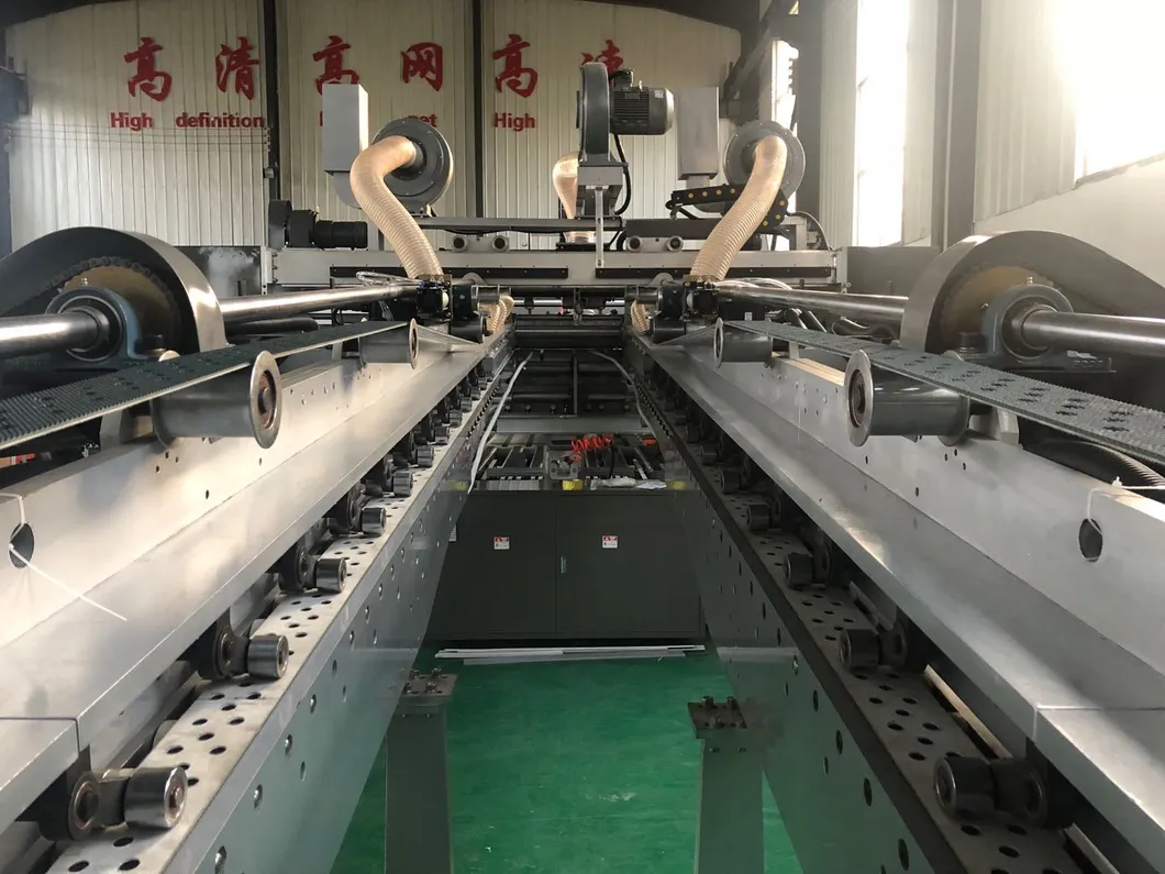 Flexo 4 Color Printer Fold Gluer Box Inline; Printing Slotting Fold Gluing Carton Box Machine