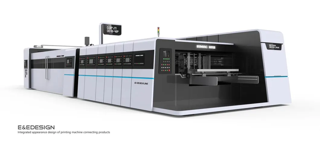 Flexo Printer Fold Gluer Box Inline Machine; Vacuum Transfer Printer Slotter Die Cutter Machine