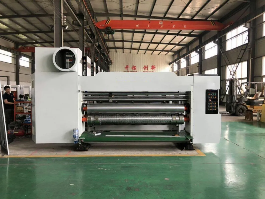 Flexo Printer Fold Gluer Box Inline Machinery; Servo Motor Folding Gluing Carton Box