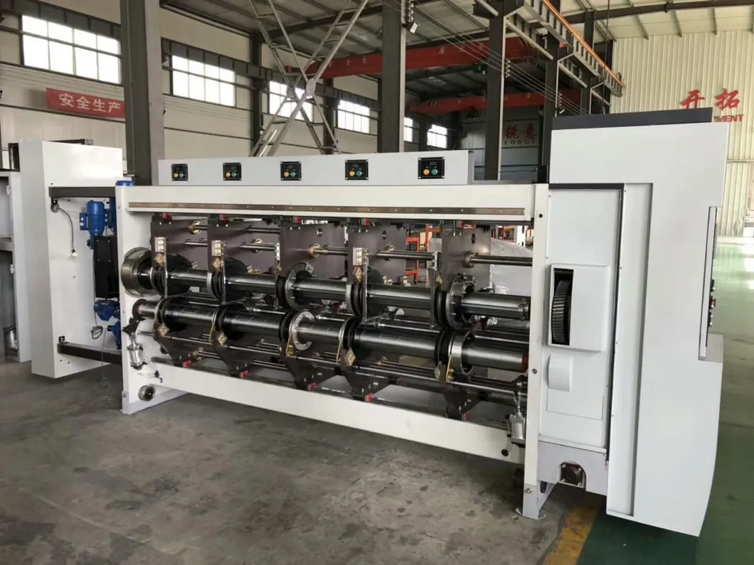 Flexo Printer Fold Gluer Box Inline Machinery; Servo Motor Folding Gluing Carton Box