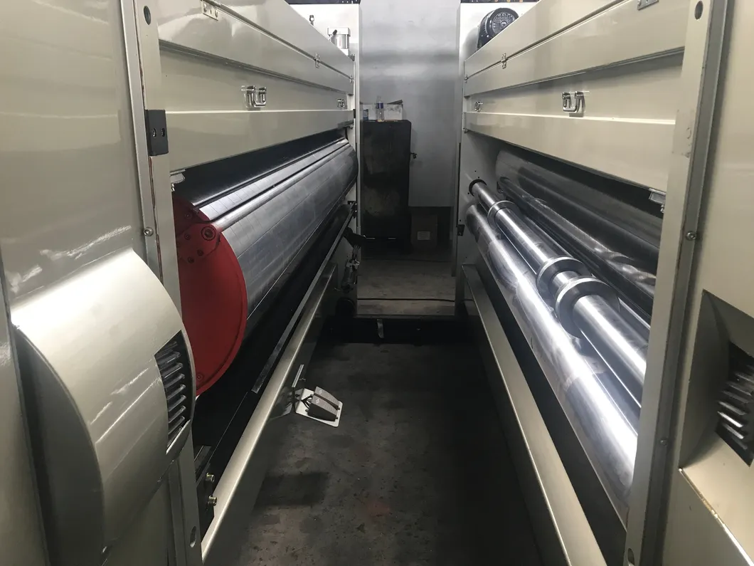 Flexo Printing Slotting Rotary Die Cutting Down Fold Gluer Box Inline Machine; Printer Gluer Making Box Line Machinery