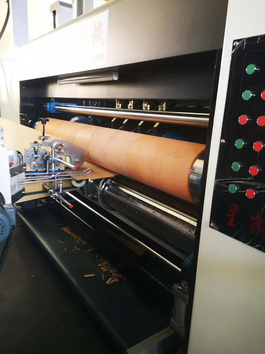 Flexo Printing Slotting Rotary Die Cutting Down Fold Gluer Box Inline Machine; Printer Gluer Making Box Line Machinery