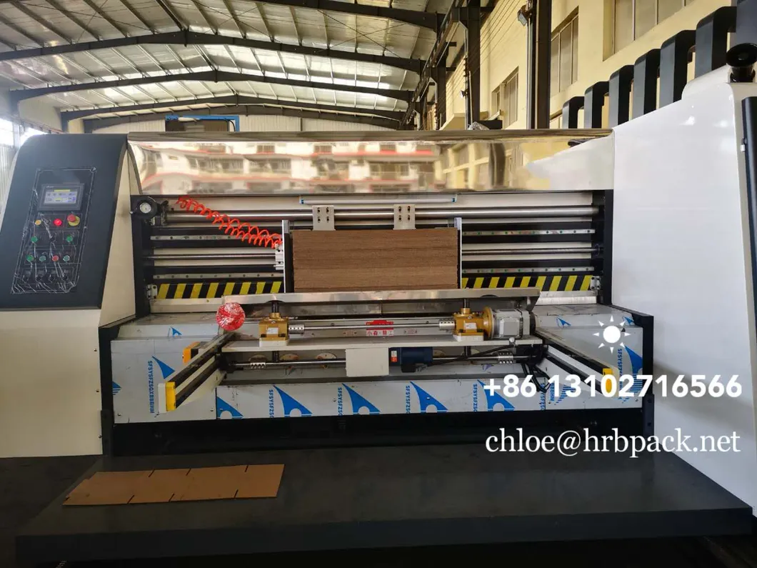 Flexo Printing Slotting Rotary Die Cutting Down Fold Gluer Box Inline Machine; Printer Gluer Making Box Line Machinery