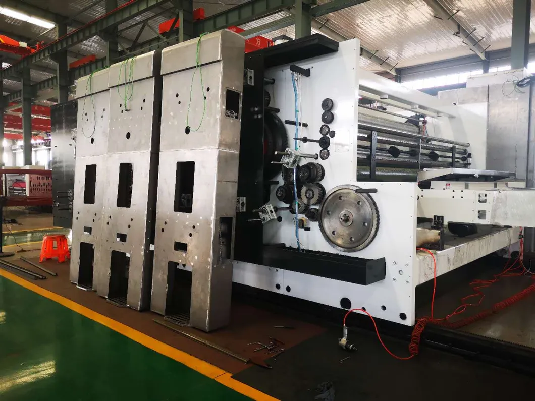 Flexographic Printing Slotting Die Cutting Box Machine; Lead Edge Feed Printer Slotter Box Machine