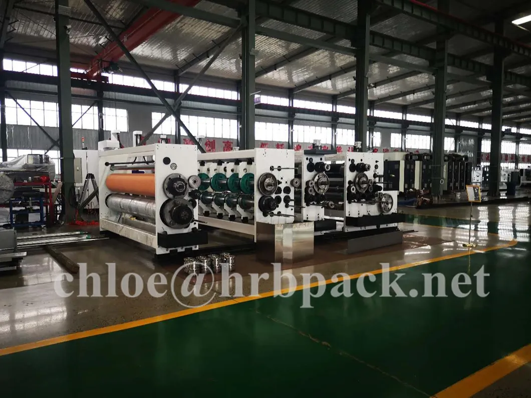 Flexographic Printing Slotting Rotary Die Cutting Box Machinery; Lead Edge 4 Color Printer Slotter Machine