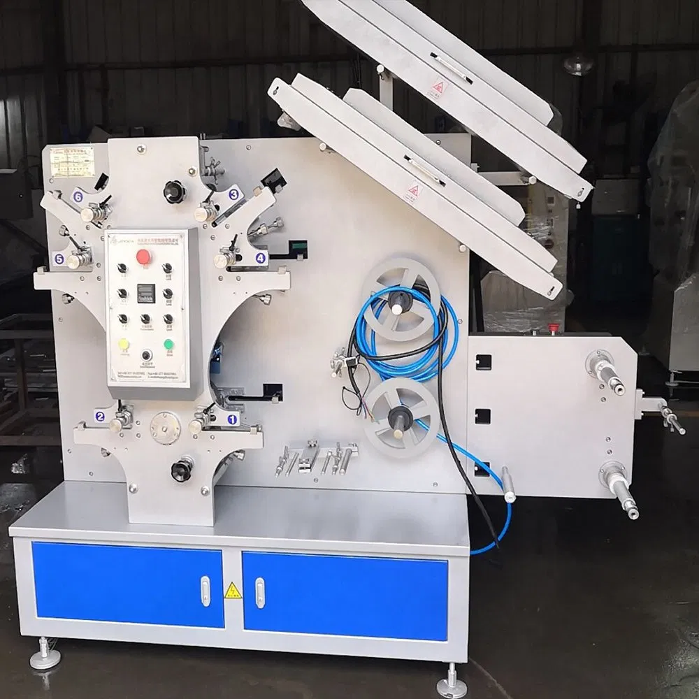 Hot Selling Satin Ribbon Label Printing Machine /2+1 Color Clothes Polyester Nylon Taffeta Wash Care Label Flexo Printing Printer Machinery Made in China Jr1221