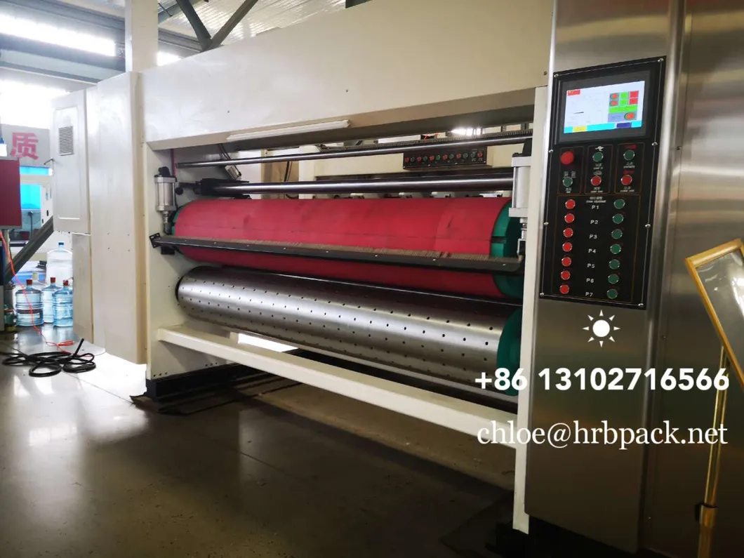 Hrb 5color Flexo Printing Slotting Die Cutting Carton Box Machine; Flexo Printing Machine