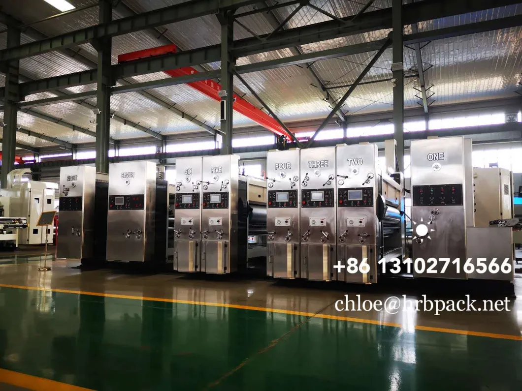 Hrb 5color Flexo Printing Slotting Die Cutting Carton Box Machine; Flexo Printing Machine