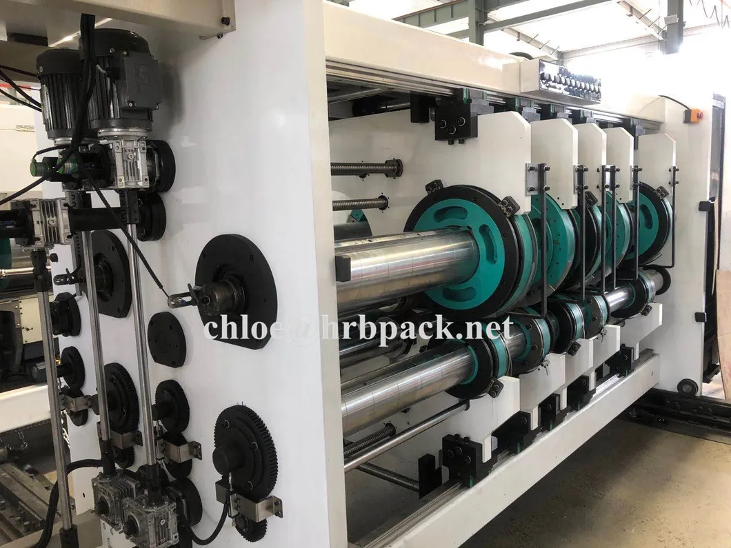 Hrb Vacuum Transfer Flexo Printer Fold Gluer Carton Box Machinery; Case Maker Line