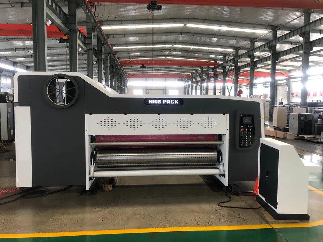 Hrb Vacuum Transfer Flexo Printer Fold Gluer Carton Box Machinery; Case Maker Line