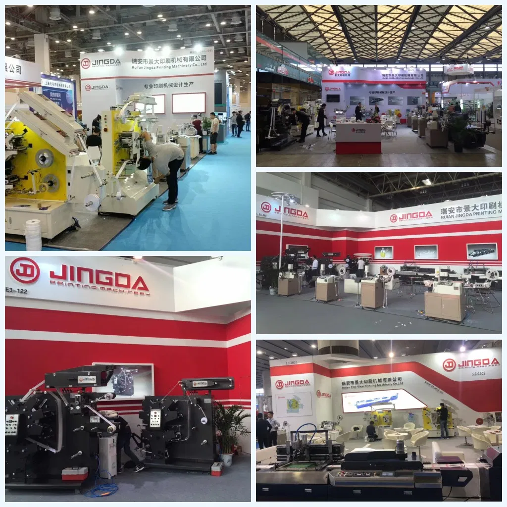 Jingda Brand 2+1 Colors Flexo Clothes Wash Care Label Printing Machine, Garment Flexo Satin Ribbon Printing Machine in China Jr-1221