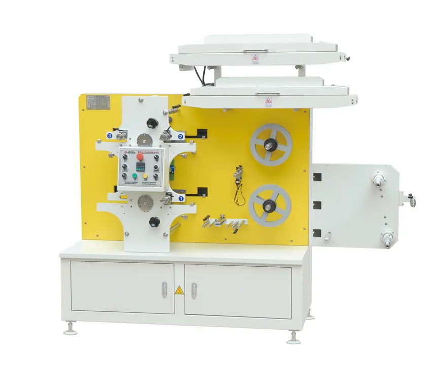 Jr-1221 Flexo Woven Fabric Label Printing Machine for Garment Cloths Label Polyester Satin Cotton Tape Nylon Taffeta and Paper