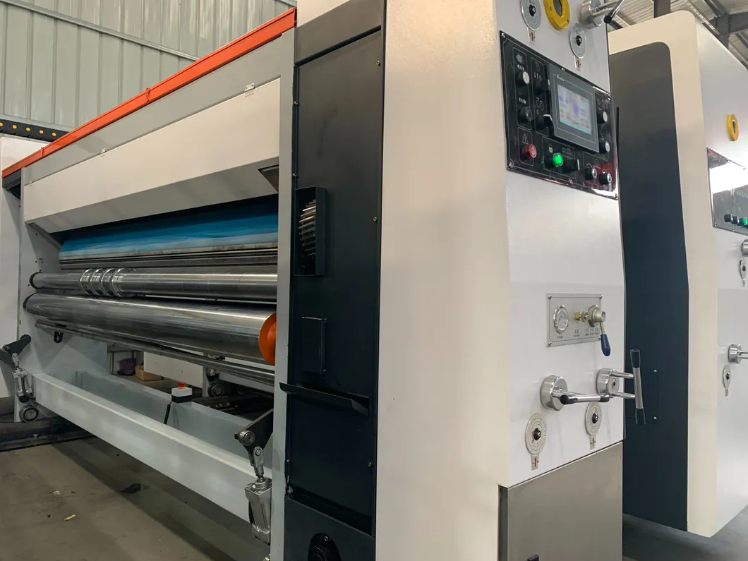 Lead Edge Feeding 2 Color Flexographic Printing Slotting Rotary Die Cutting Carton Box Machinery