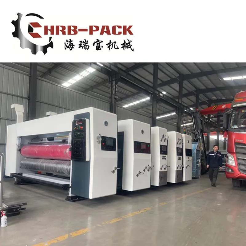 Lead Edge Feeding 2 Color Flexographic Printing Slotting Rotary Die Cutting Carton Box Machinery