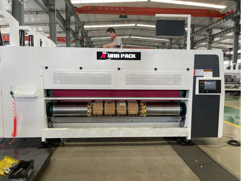 Lead Edge Feeding 2 Color Printing Slotting Rotary Die Cutting Carton Box Machinery
