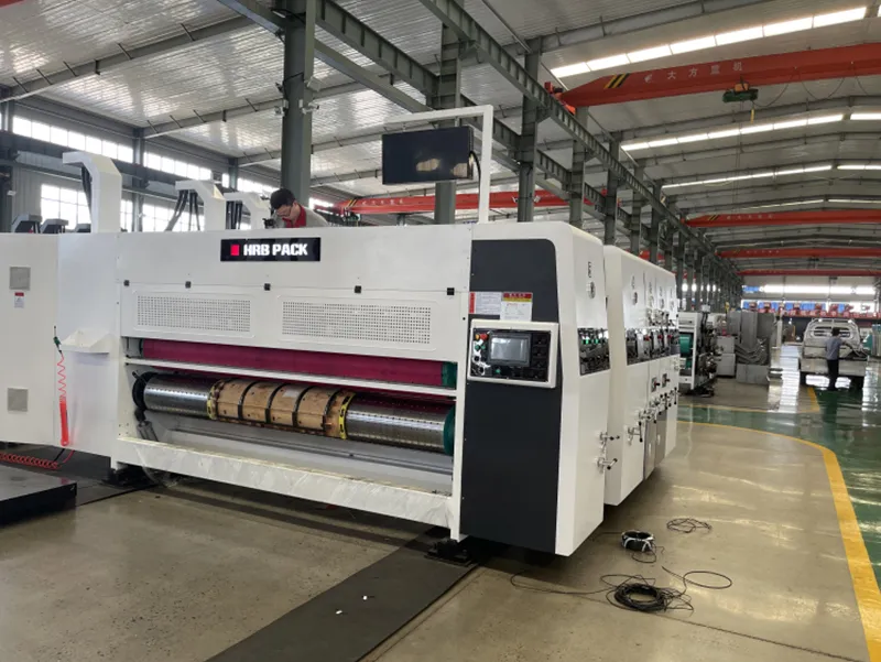 Lead Edge Feeding 2 Color Printing Slotting Rotary Die Cutting Carton Box Machinery