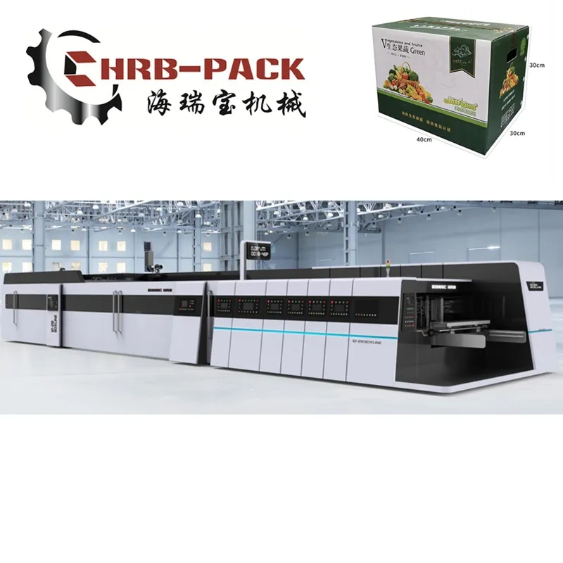 Vacuum Printing Slotting Die Cutting UV Drying Fold Gluer Box Inline/Flexo Printer Slotter Die Cutter