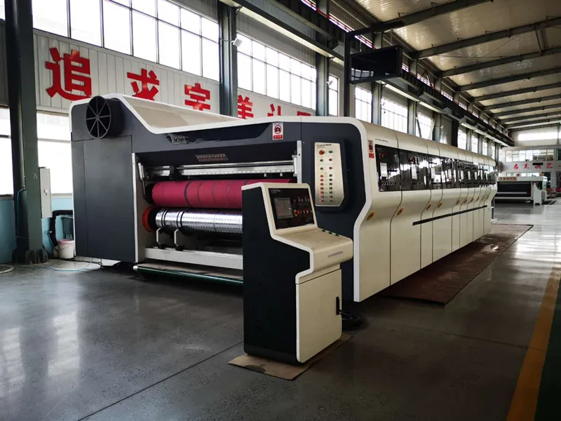 Vacuum Transfer 5 Color HD Printer UV Oil Drying Slotter Rotary Die Cutter Carton Box Machine