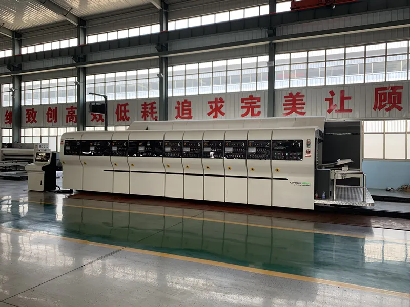 Vacuum Transfer 5 Color HD Printer UV Oil Drying Slotter Rotary Die Cutter Carton Box Machine